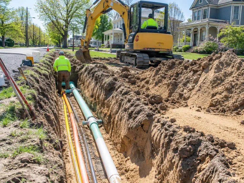 Utility Service Line Trenching in Grand Rapids, MI